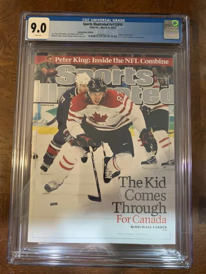 2010 8 марта Sports иллюстрированный Сидни Кросби CGC 9.0 - Изображение 1 из 1