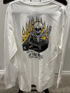 Men's Vans Off the Wall Long Sleeve White T Shirt Logo Skull Large New NWT - Picture 1 of 7