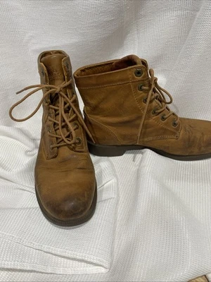 Botas de Combate Kodiak Mujer 11 Cuero Marrón Con Cordones Punta Redonda Tobillo Impermeables Foto 1 de 4