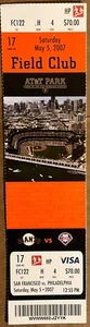 BARRY BONDS HOMERUN #744 MAY 5, 2007 TICKET - Picture 1 of 2