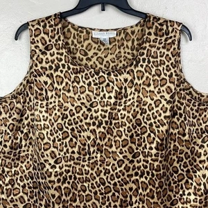 Allison Woods Leopard Tank Top Damen 26W leicht fließend - Bild 1 von 8