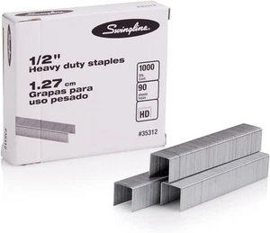 Grapas Swingline, Resistente, 1/2" Longitud, 90 Hojas 1000/Caja, Plateadas - Imagen 1 de 5