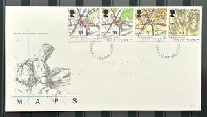UK FDC First Day Cover Maps 1991 Stamps Postmark No45 - Picture 1 of 2