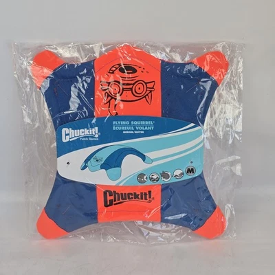 Chuckit! FLYING SQUIRREL Dog Fetch Toy Floating Flyer Glowing Paws MED 10-inch - Image 1 of 4