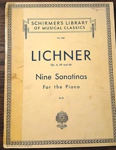 Biblioteca de Schirmer Vol. 989 LICHNER Nueve Sonatas para Piano - Algunas marcas - Imagen 1 de 11