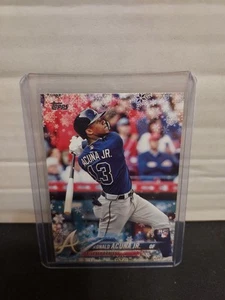 2018 Topps Holiday Edition Baseball Ronald Acuna Jr Rookie Braves - Bild 1 von 2