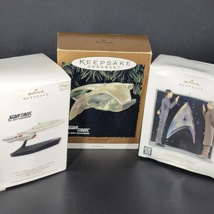 Lote de adornos Hallmark Keepsake Star Trek USS Enterprise Romulan Warbird Spock - Imagen 1 de 18