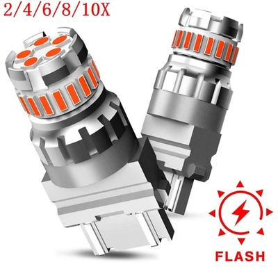 AUXITO 3457 3157 LED Amber Turn Signal Parking DRL High Power Light Bulbs 2/10x - Image 1 of 4