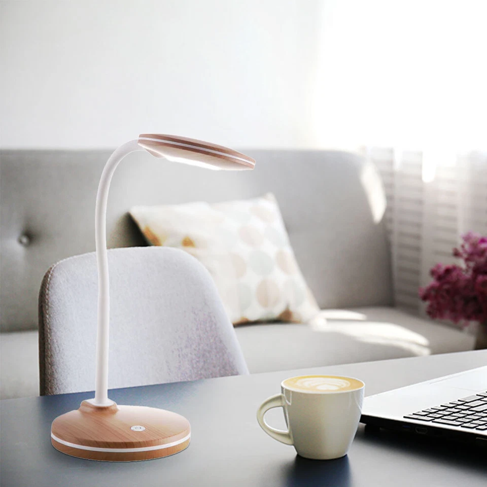 LED Tischleuchte Nino Carmen 52290146 Beistelllampe Touchdimmer Holz 3 watt