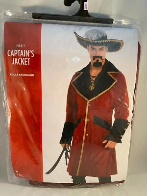 Disfraz Chaqueta Capitán Pirata Halloween Vestido Elegante Nuevo en Paquete Foto 1 de 3
