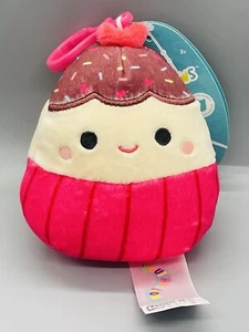 Llavero Clip Original SQUISHMALLOW 3.5" - Elpha The Cupcake - Rosa y Sprinkles - Imagen 1 de 7