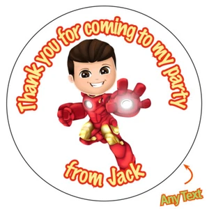 Pegatinas personalizadas inspiradas en IRON MAN Bolso de fiesta de cumpleaños Sweet Cone 141 - Imagen 1 de 3