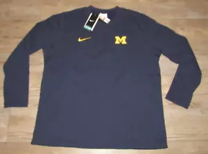 Nike Michigan Wolverines On-Field Blue Thermal Knit Sweatshirt size Men's 3XL - Picture 1 of 4