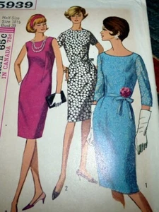 *SCHÖNES VINTAGE 60er Jahre KLEID Schnittmuster BÜSTE 39 - Bild 1 von 1