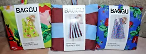 (3) BAGGU Borsa Standard Tote ~ MELA, TENDA DA SOLE IN UVETTA, FRAGOLE ~ NUOVO - Foto 1 di 3