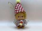 Vintage Applause 1982 Mini Doll Holiday Ornament Clown Red and White Polka Dots