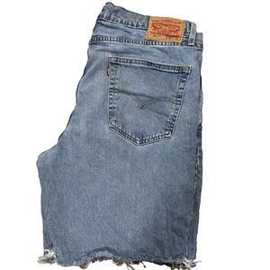 Levis 550 Denim Blue Jean Shorts W36 - Picture 1 of 5