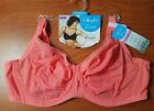 New Playtex Love My Curves Bra Coral Style 4713 Underwire Size 42C 36D 42D