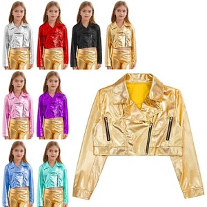 Kids Girl's Coat Vacation Jacket Baseball Blouse Zipper Top Jazz Sweatshirt - Picture 1 of 86