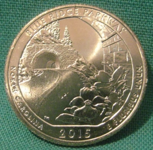 2015-D  Washington 25c-ATB Series-Blue Ridge Parkway-Uncirculated-#402-28 - Picture 1 of 2