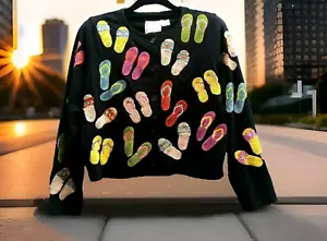 vtg MICHAEL SIMON Embroidered Sandals LITE JACKET COTTON FRAN THE NANNY " LOOK - Picture 1 of 12