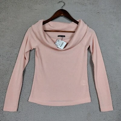 Suéter Zara Basic Top Mujer Pequeño Rubor Rosa Tejido Hombro Descubierto Manga Larga Nuevo con Etiquetas Foto 1 de 4