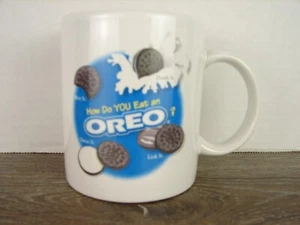 Tazza caffè OREO Houston Harvest biscotto vintage "How Do You Eat An Oreo" Nabisco - Foto 1 di 6