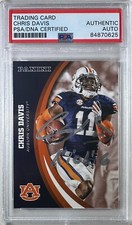 Chris Davis signed inscribed #42 2016 Panini rookie card Auburn Tigers PSA Encap