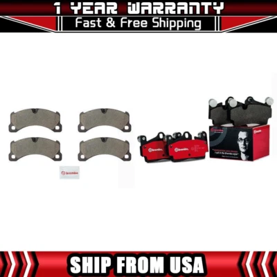 Kit de pastillas de freno Brembo delanteras y traseras de cerámica para Porsche Cayenne 2011 2012 2013 Foto 1 de 2