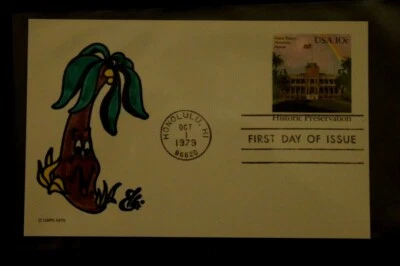 ANIMATED FDC P-Card: "IOLANI PALACE," Honolulu (Oct 01,1979), New, Lot #AA 39 - Image 1 of 2