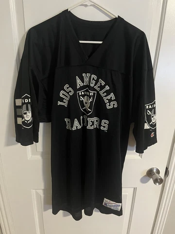 Los Angeles Raiders Champion Jersey  Vintage 1980s  ICE CUBE L Made in USA EUC Cover