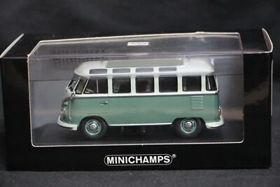 1:43 Minichamps 430 052306 VW T1 Samba Bus 1961 (turquoise/wit), OVP, 1200 pcs - Bild 1 von 2