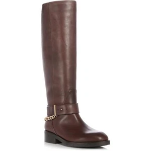 Aqua Womens Riley Leather Round toe Casual Knee-High Boots Shoes BHFO 4092 - Picture 1 of 6
