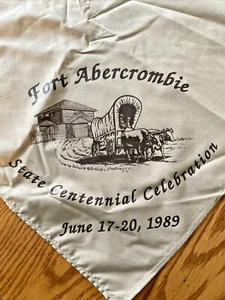 Fort Abercrombie North Dakota 1989 State Centennial Celebration Bandana Scarf - Picture 1 of 4
