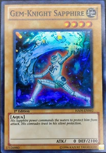 Gem-Knight Sapphire - 1st Edition Super Rare HA05-EN002 YuGiOh TCG Card - Picture 1 of 1