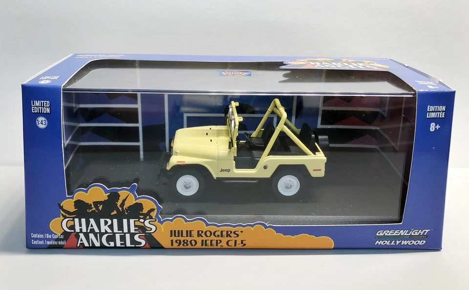 Greenlight Charlie’s Angels Julie Roger 1980 Jeep Cj-5 1 43 Diecast Car 86333