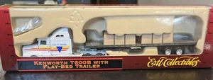 NEW Vtg Ertl Kenworth T600B w/Flatbed Trailer & Load 1/87 HO Scale Die-cast 4265 - Picture 1 of 7