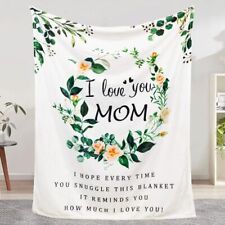 180x200cm Mother's Day Blanket Floral Pattern Plush Blanket  Gifts for Mom