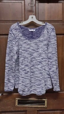 Suéter Pullover Riders By Lee Púrpura y Blanco Manga Larga Para Mujer Talla L Foto 1 de 3