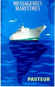 Original Vintage Poster MESSAGERIES MARITIMES SOUTH AMERICA um 1960 - Bild 1 von 1