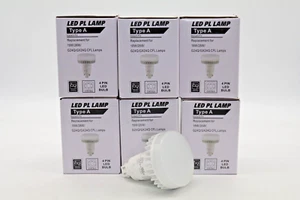 12 Watt LED PL Lamp Type A 5000K 4-PIN G24Q/GX24q Base Equivalent up to 26W 6ct - Picture 1 of 5