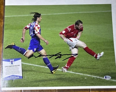 Wayne Rooney Team Inglaterra Firmado 12x16, Derby County DC United, Beckett Auto. Foto 1 de 4