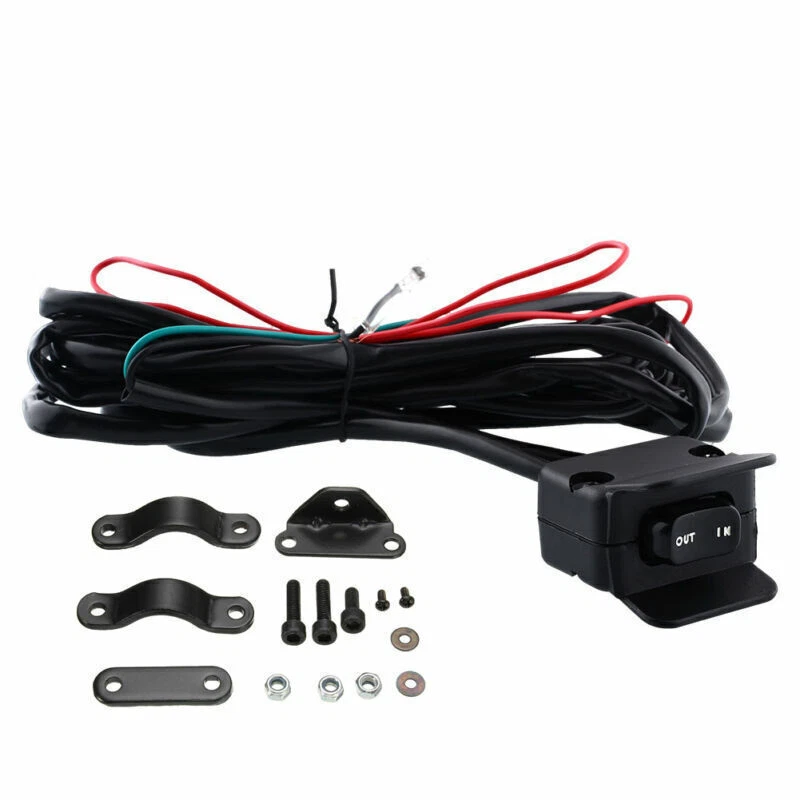 Interruptor basculante de cabrestante de coche ATV UTV de 3 metros línea de control de manillar para cabrestante de advertencia Foto 1 de 4