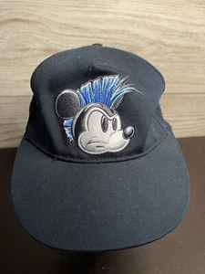 Disney Mickey Mouse Kids Youth Cap Hat Flat Bill Mickey With Mohawk Cool Design - Picture 1 of 9