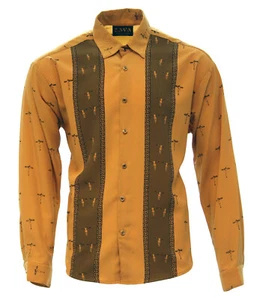 Microfiber Shirt Long Sleeve Exclusive Cristo Design Made in USA Color Yellow - Picture 1 of 3