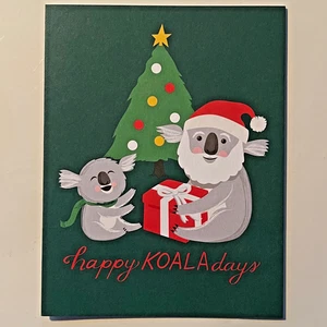 (9) Süße lustige KOALA WEIHNACHTSKARTEN - Happy KOALA Days - 2018 made CHICAGO - NEU - Bild 1 von 7