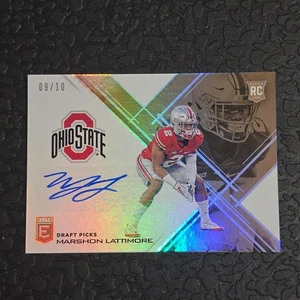 2017 Elite Draft Picks Marshon Lattimore Gold /10 RC Auto - Bild 1 von 11