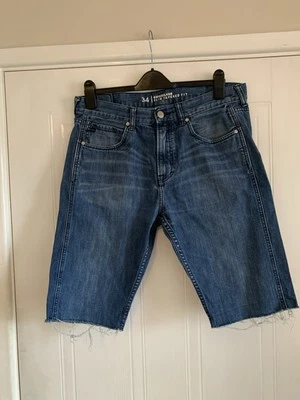 Quicksilver Men’s Denim Jeans Shorts Cutoff Tapered Pockets Zip Fly Size 34 - Image 1 of 4