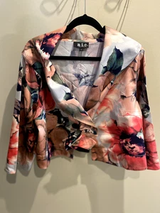 Nicola Waite Jacket | Floral | Size 3 | 100% cotton Made in Australia - Picture 1 of 10