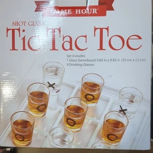 Juego Game Hour Tic Tac Toe Fiesta Beber 9 Vasos Tamaño Completo Adultos - Imagen 1 de 3